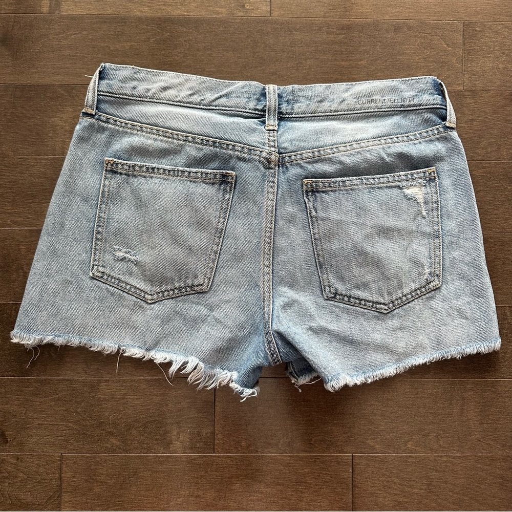 Current/Elliot Boyfriend Distressed Raw Hem 2 Year Destroy Size 28 - Picture 5 of 8